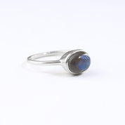 Labradorite Cabochon Oval Ring