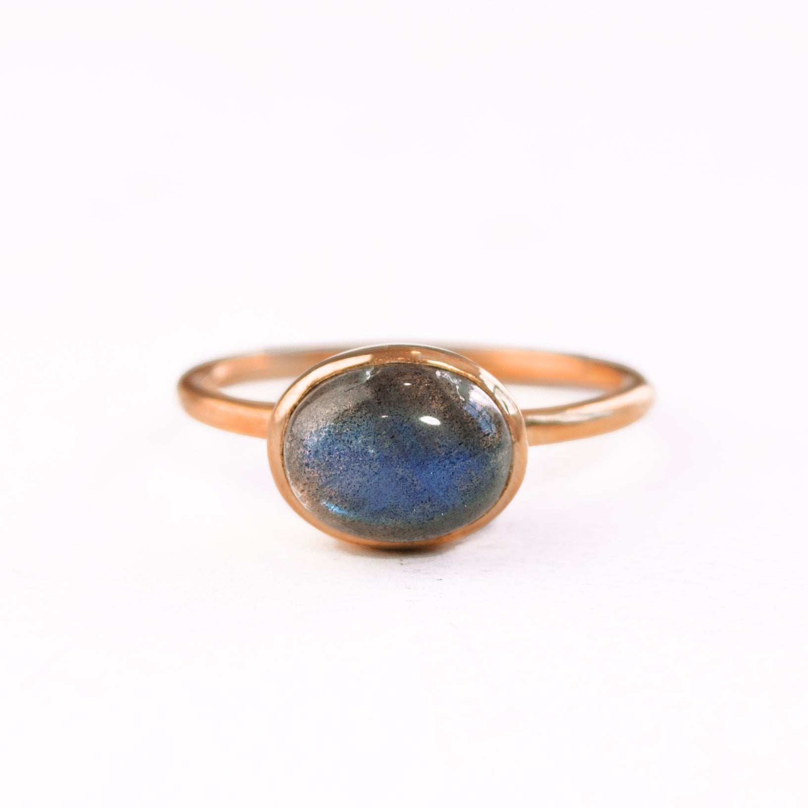 Labradorite Cabochon Oval Ring