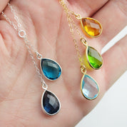 Ukraine Necklace Fundraiser Lariat Birthstone Necklace