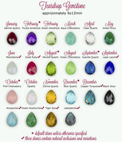 Dual Birthstone Teardrop Prong Set Ring