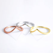 Simple V Shape Dainty Ring