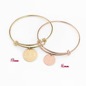 Personalized Monogram Bangle bracelet - Disk bangle