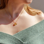 Bloom Birthstone Charm Necklace for Mom, Flower Pendants
