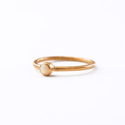 Dainty Stacking Opalite Cabochon Ring - October Birthstone