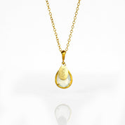 October Birthstone & Name Necklace: Opalite