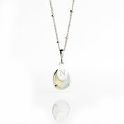 October Birthstone & Name Necklace: Opalite