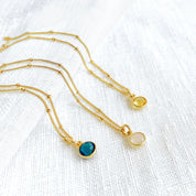 Custom Birthstone Dainty Necklace