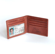 Leather Bi-fold wallet ID Card Window 5 Card Pocket Wallet Personalized Actual Handwriting Engraving. Great gift for dads, Father's Day, Retirement, new job or promotion or for your wedding party, dad gift, fathers day gift, gift for dad, gift for him, christmas, groomsman gift, promotion gift, grad gift, graduation gift. anniversary gift, leather anniversary, 3rd anniversary, third anniversary, gift for wife, gift for fiance, gift for girlfriend, gift for boyfriend, christmas, valentine's day, birthday