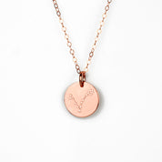 Pisces Constellation Necklace with Monogram Engraving on Back