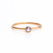 Rose gold plated Purple amethyst ring, february birthstone jewelry, vibrant purple gemstone ring, faceted purple amethyst, Bezel set ring, 18k vermeil gold, Sterling silver ring, amethyst gift, february birthday gift, purple ring for her, stacking ring, stackable ring
