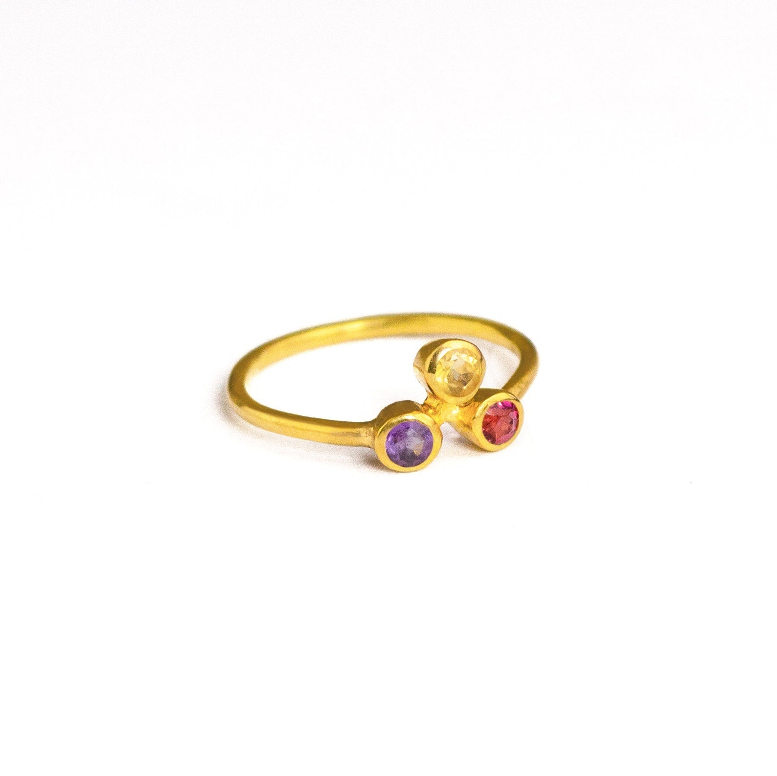 purple amethyst, citrine quartz, ruby quartz