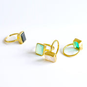 Green Tourmaline Rectangle ring