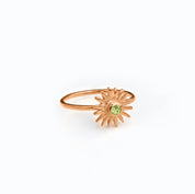 rosegoldringwithbirthstonegemstonejewelrysunburstcharmjewelrysunshapedringwithbirthstone