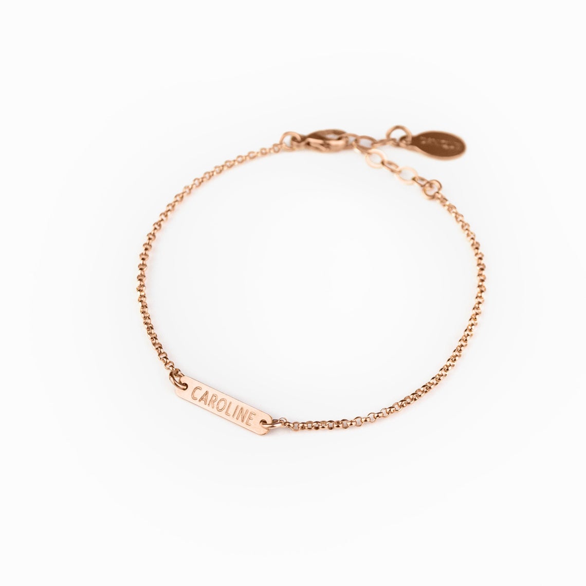 Tiny Bar bracelet, Monogrammed Minimalist Bracelet