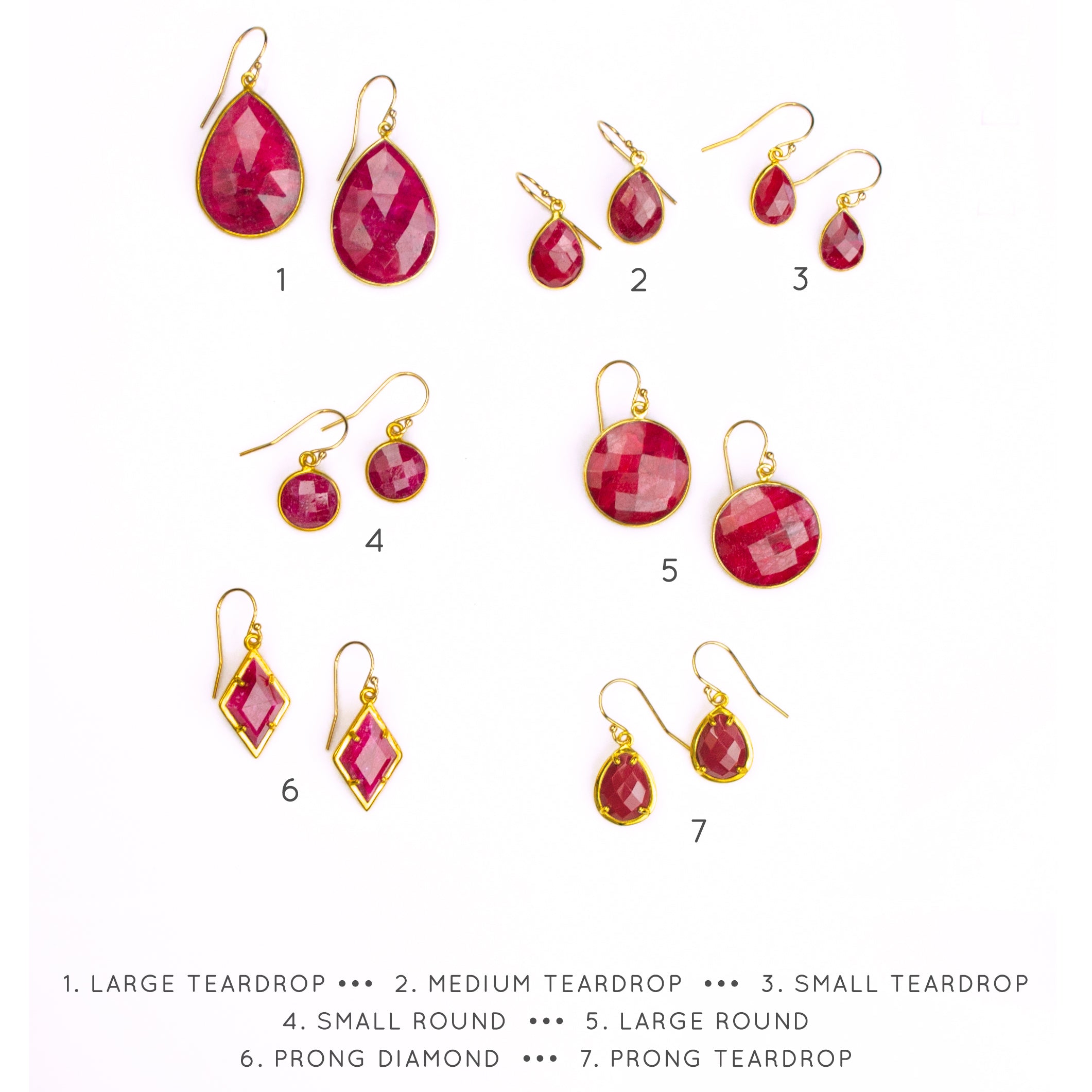 Ruby Earrings : July Birthstone