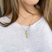 rubyquartzpurpleamethystgemstonesforjulyandfebruarybirthmonthsyellowgoldconnectornecklacemomandchildnecklace