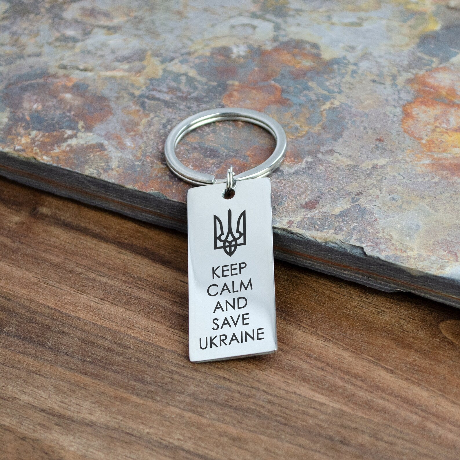Support for Ukraine Fundraiser Monogrammed Keychain