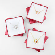 Personalized Birthstone Minimalist Triangle Pendant Necklace