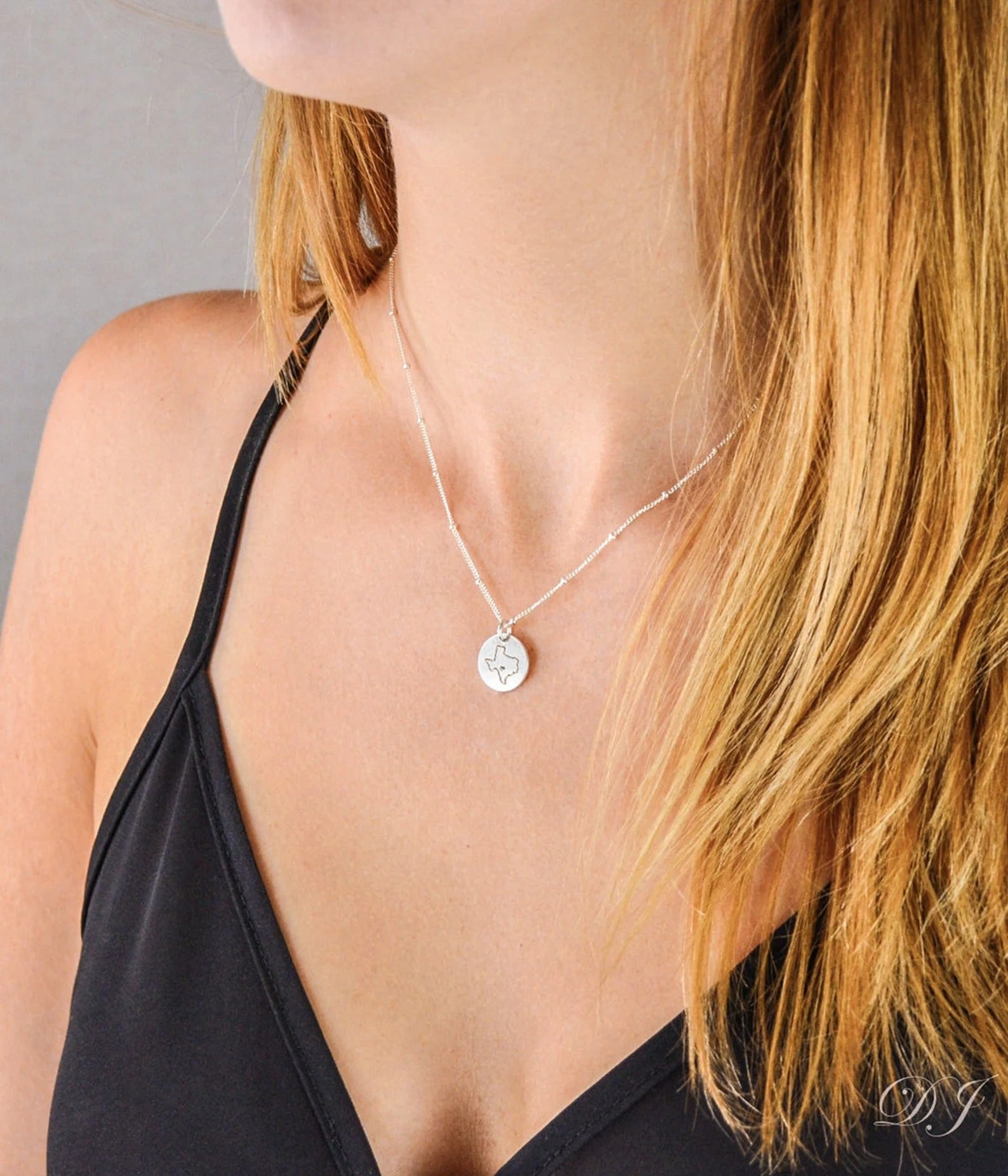 Personalized Map of Ukraine Disc Pendant Necklace
