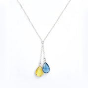 Ukraine Necklace Fundraiser Lariat Birthstone Necklace