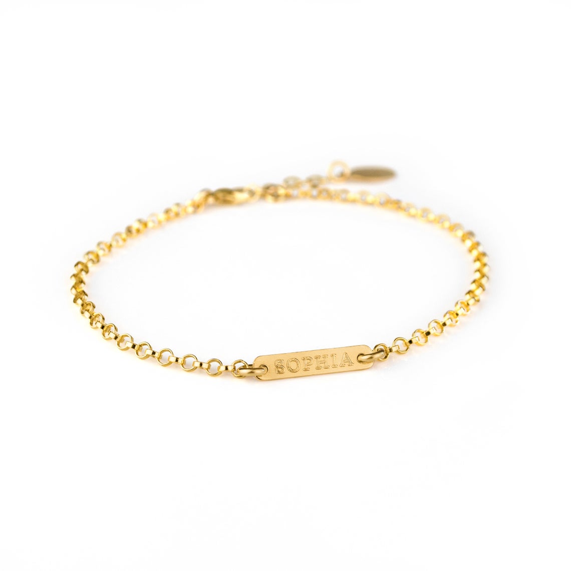 Tiny Bar bracelet, Monogrammed Minimalist Bracelet