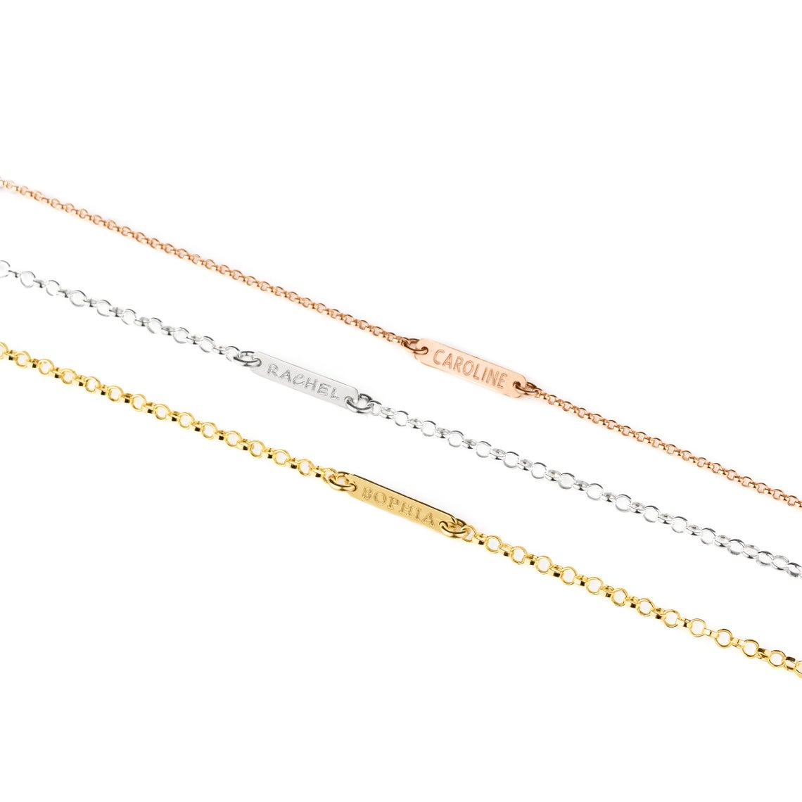 Tiny Bar bracelet, Monogrammed Minimalist Bracelet