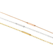 Tiny Bar bracelet, Monogrammed Minimalist Bracelet