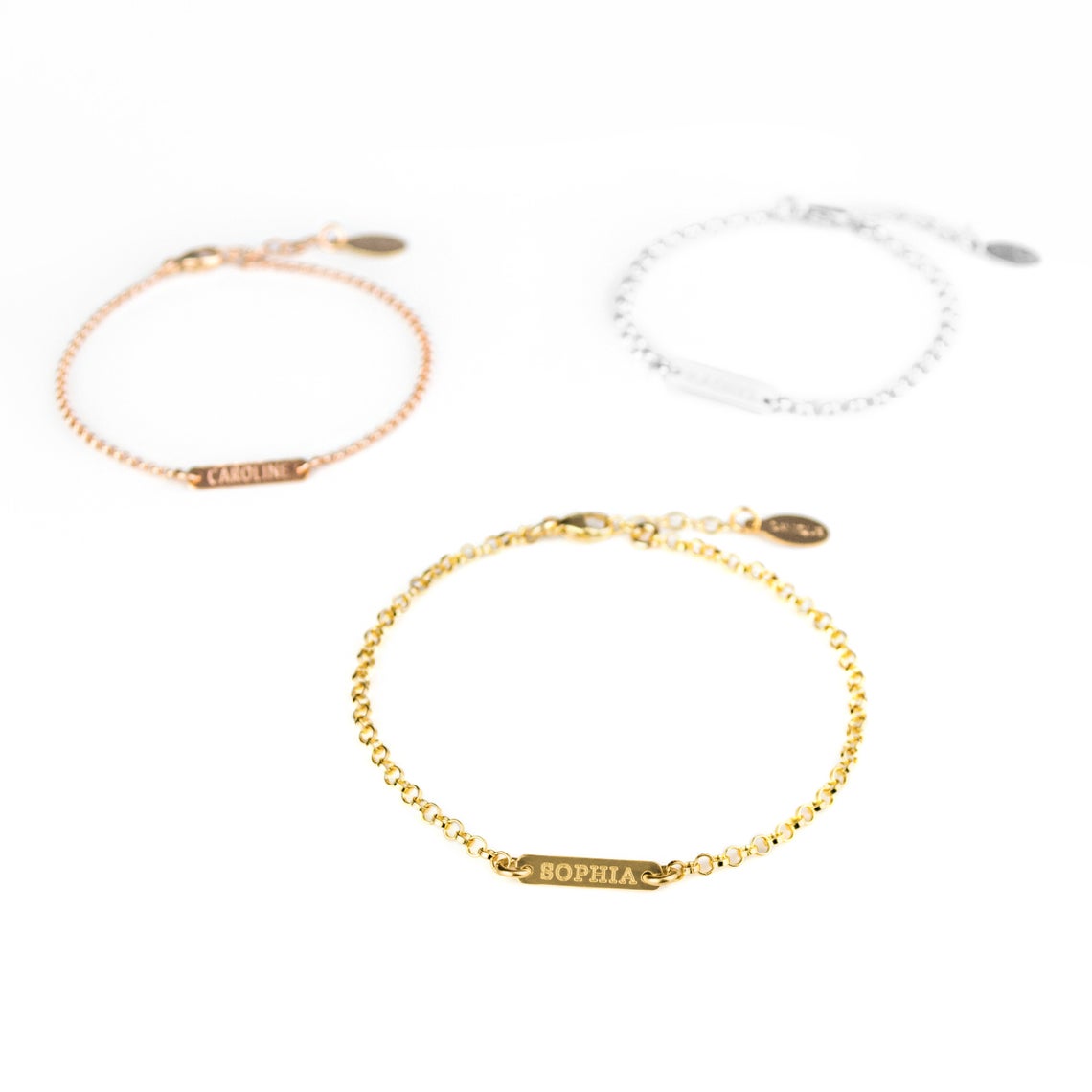 Tiny Bar bracelet, Monogrammed Minimalist Bracelet