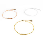 Tiny Bar bracelet, Monogrammed Minimalist Bracelet