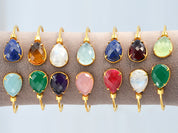 Mother's Adjustable Bangle Bracelet with Two Birthstones
