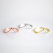 Simple V Shape Dainty Ring