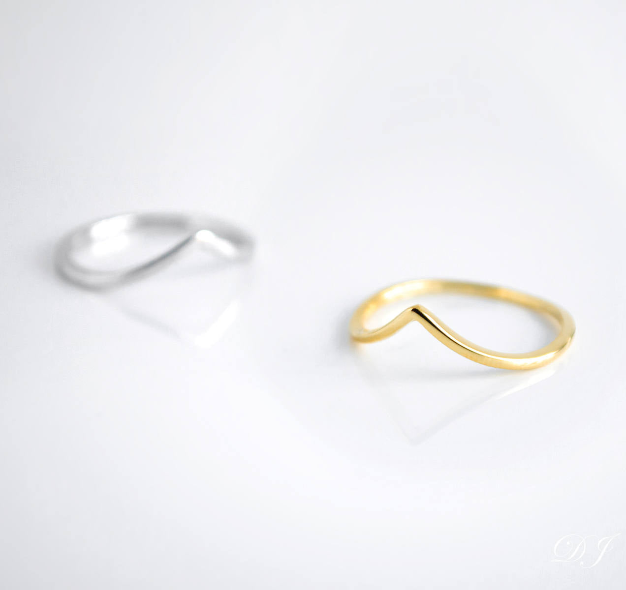Simple V Shape Dainty Ring