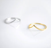 Simple V Shape Dainty Ring