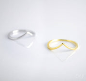 Simple V Shape Dainty Ring