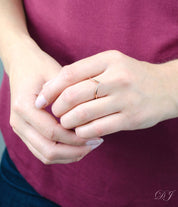 Simple V Shape Dainty Ring