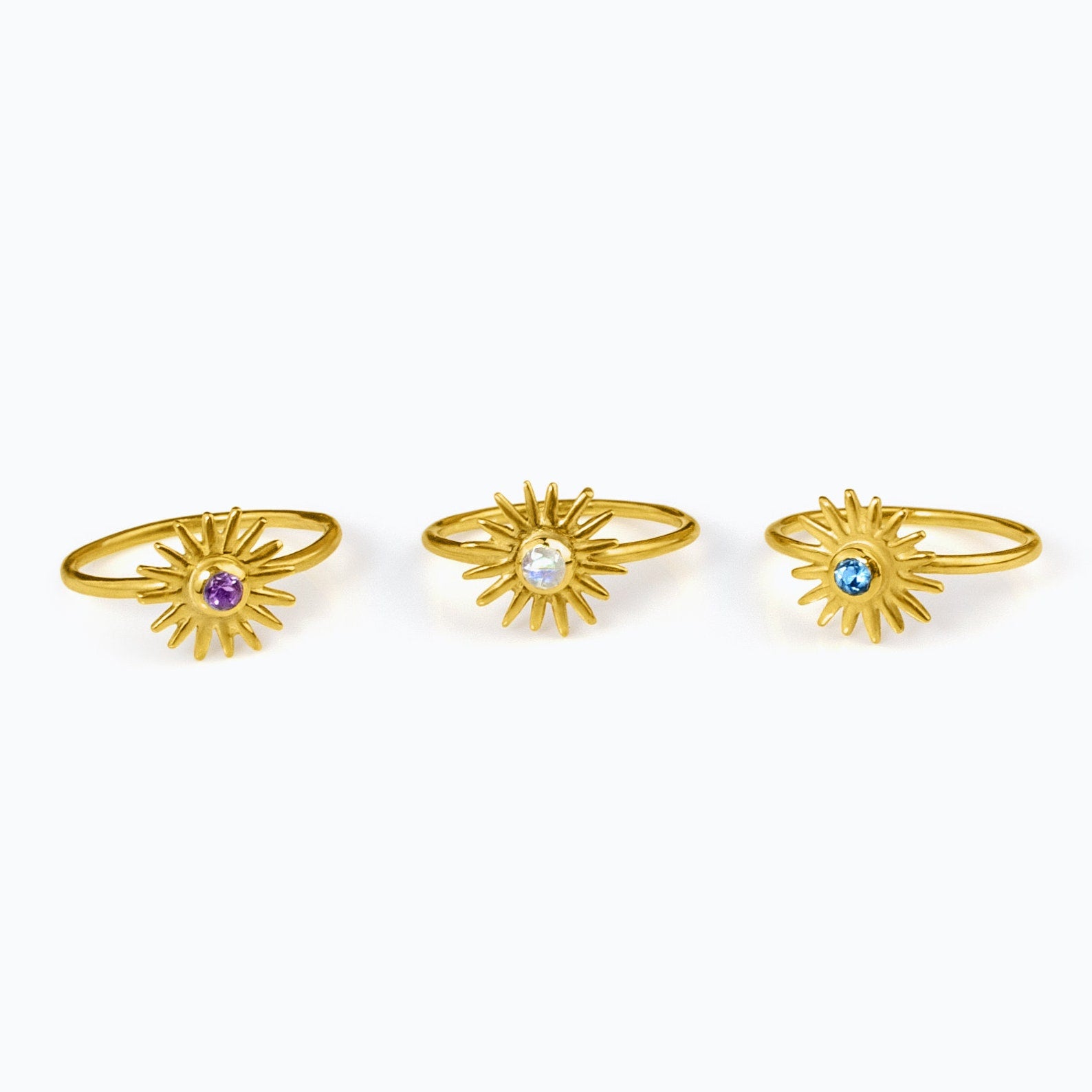 vermeilgoldsunringspurpleamethystrainbowmoonstonekyanitequartzbirthstonesforfebruaryjuneseptembermothersbirthstonejewelry